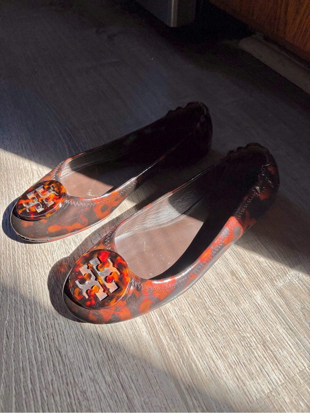 Tory Burch Tortoiseshell Ballet Flats - Women's Slip-On Flats